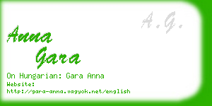 anna gara business card